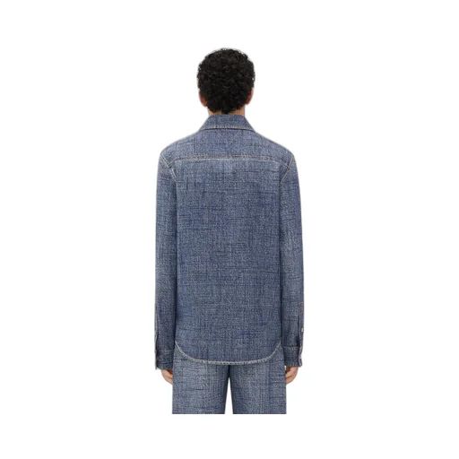 Textured Denim Viscose Shirt