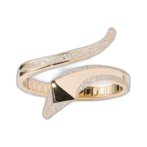 Eternal Gold snake bracelet in yellow gold and diamonds