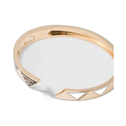 Eternal Gold bangle bracelet in yellow gold with ceramic elements