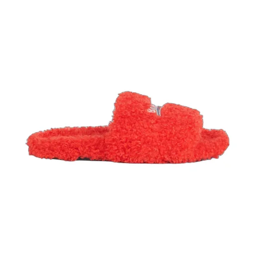 Furry Slide Red White