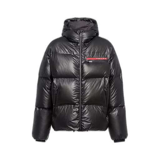 Light Re-Nylon hooded puffer jacket