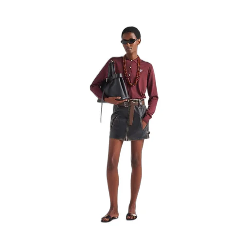Leather miniskirt