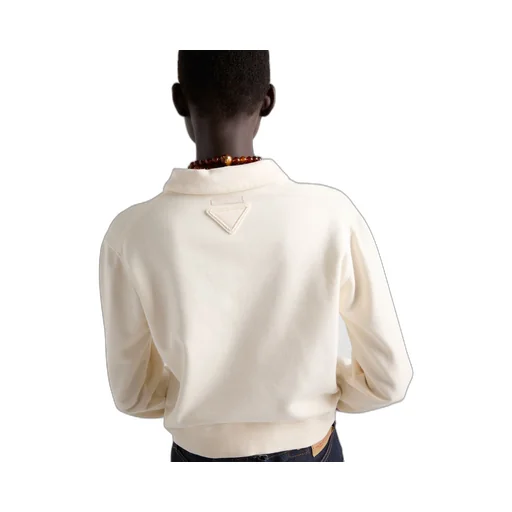Cotton fleece polo shirt