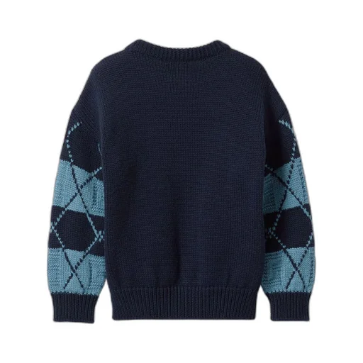 Children's wool argyle sweater