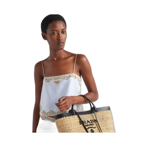 Embroidered linen top