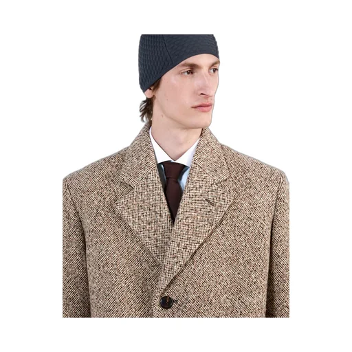 Single-breasted wool blend jacket