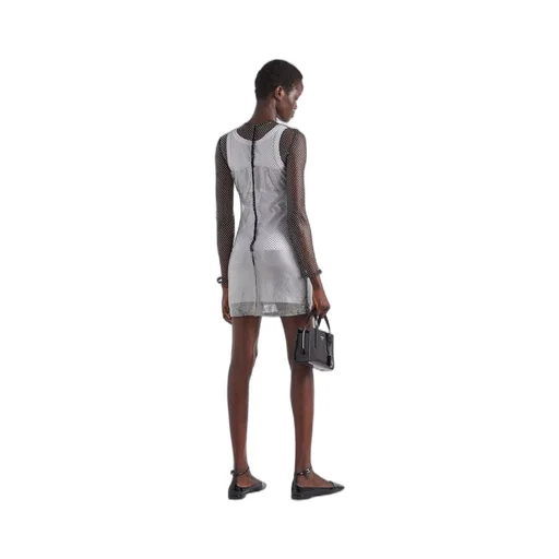 Ribbed knit jersey dress