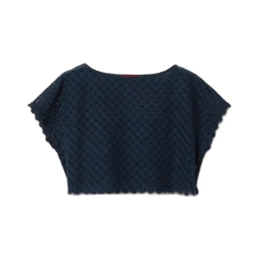 Double G flower lace top
