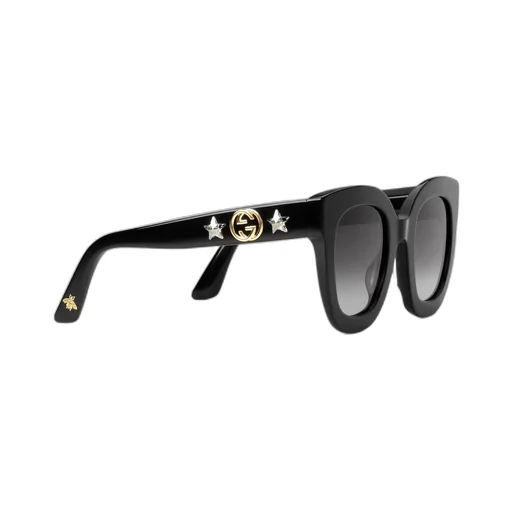 Round-frame acetate sunglasses with star