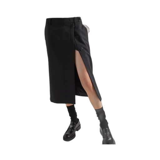 Kid mohair midi skirt