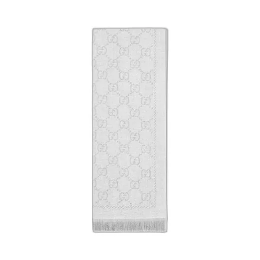GG jacquard knitted scarf