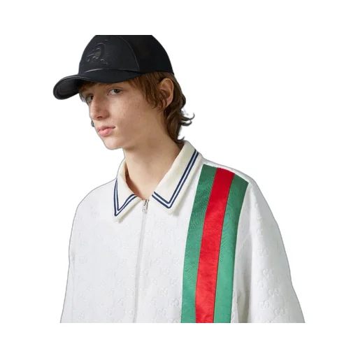 GG cotton terry cloth polo with Web