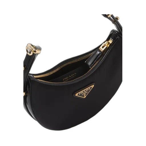 Prada Arqué Re-Nylon and brushed leather mini shoulder bag