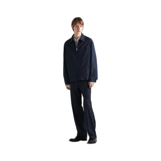 Stretch cotton blouson jacket