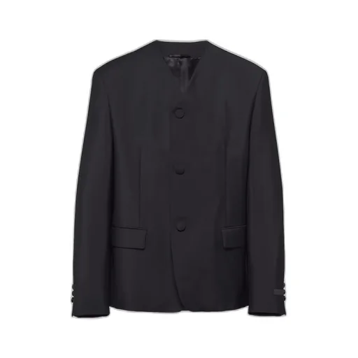 Single-breasted mohair wool jacket