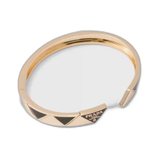 Eternal Gold bangle bracelet in yellow gold with ceramic elements