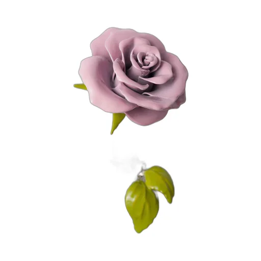 Enameled metal brooch