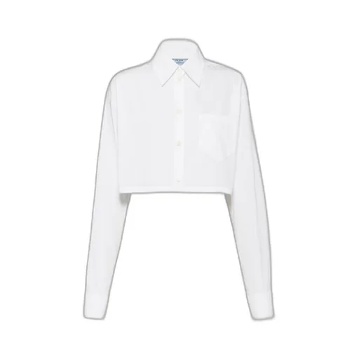 Poplin cropped shirt