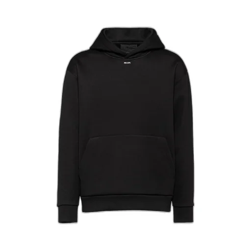 Technical cotton hoodie