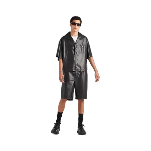 Nappa leather Bermudas