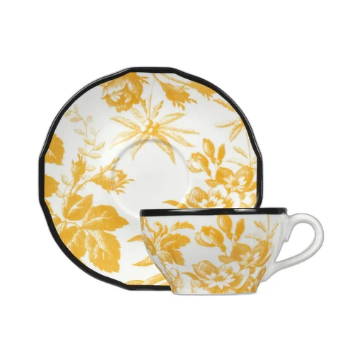 Herbarium teacup and saucer, double set