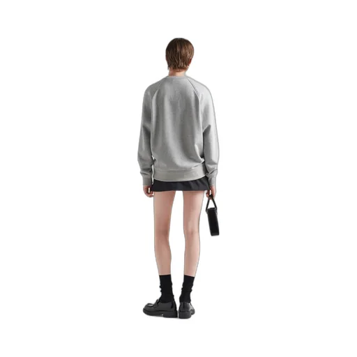 Long-sleeved cotton sweatshirt