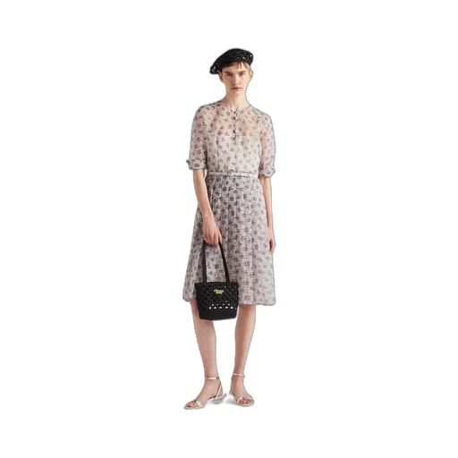 Printed nylonette dress