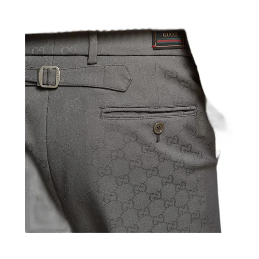 GG polyester trousers with Web label