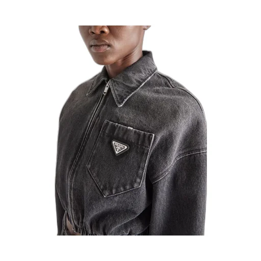 Denim blouson jacket