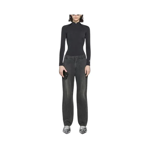 Slim Fit Sports Long Sleeves Black