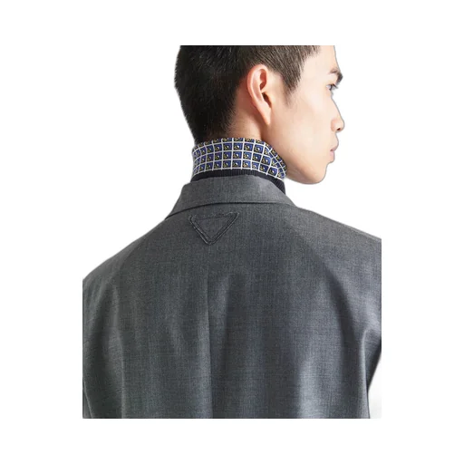 Single-breasted wool jacket