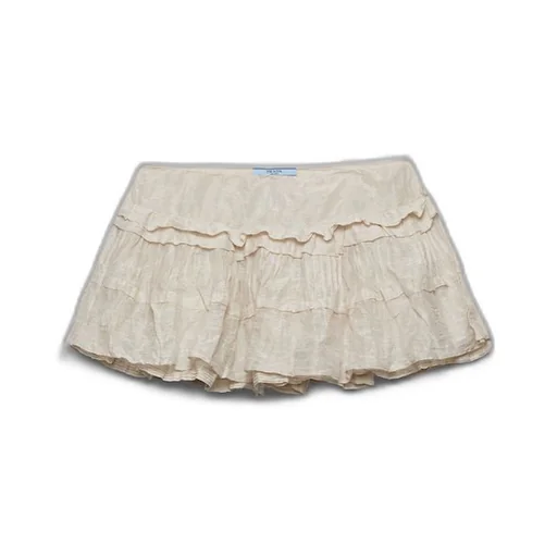 Antiqued silk miniskirt