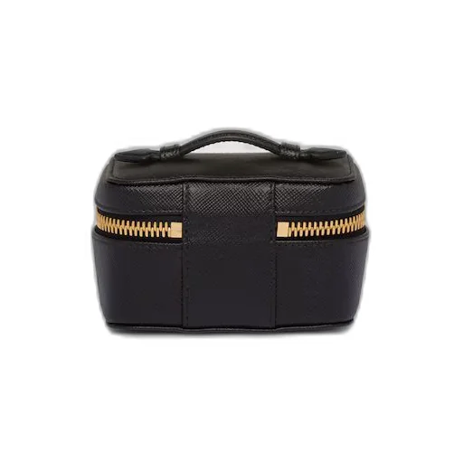 Saffiano leather jewelry beauty case
