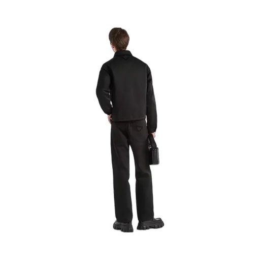 Cotton and silk blouson jacket