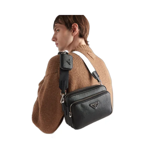 Saffiano leather shoulder bag