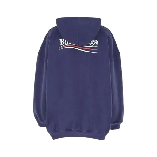 Loose Long Sleeves Hoodie Blue