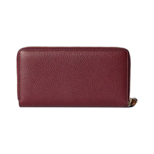 Double G zip wallet with bamboo