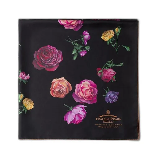 Printed silk twill scarf