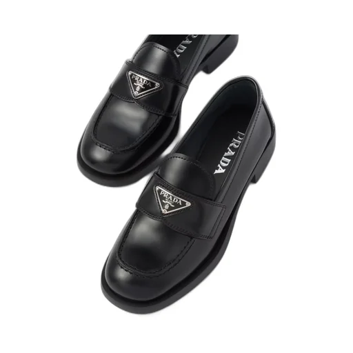 Unlined brushed leather loafers