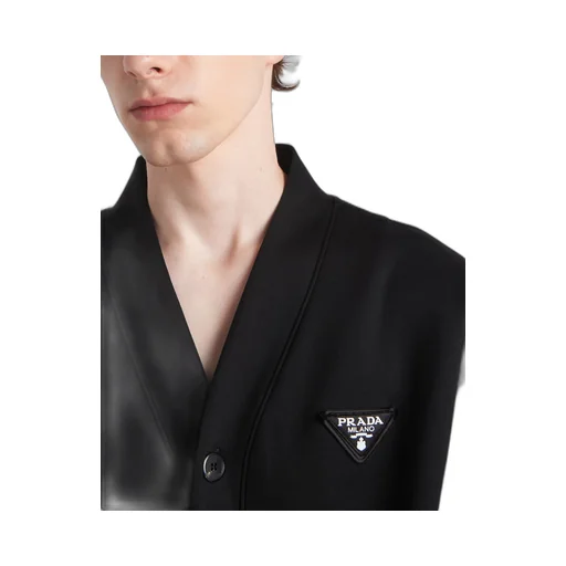 Cotton fleece cardigan