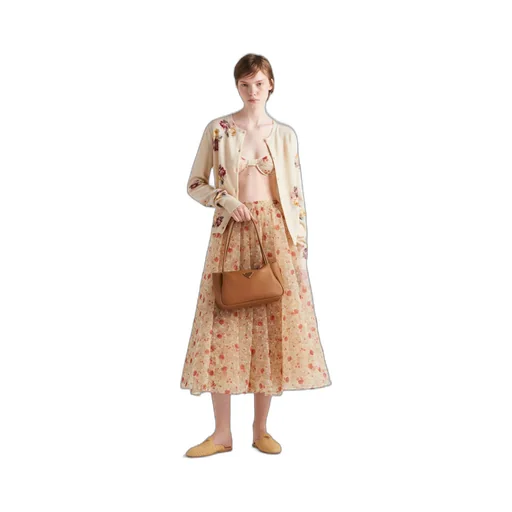Printed wool cardigan