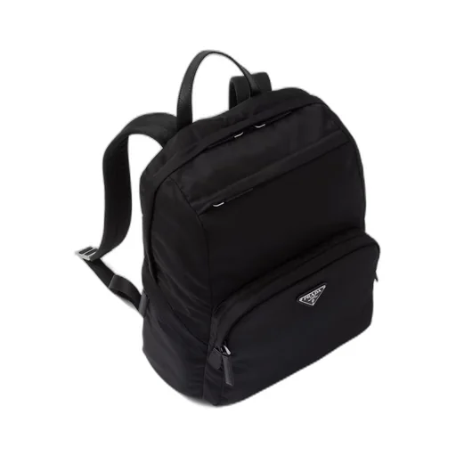 Re-Nylon and Saffiano leather backpack