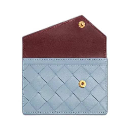 Intrecciato Check Business Card Case