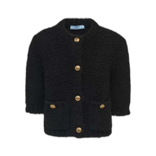 Bouclé mohair cardigan