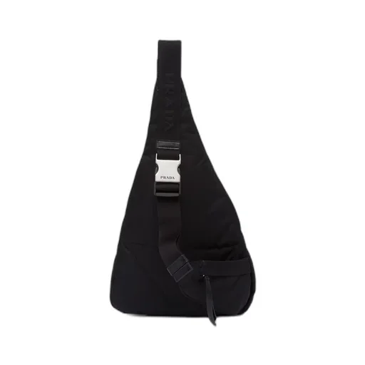 Re-Nylon and leather backpack
