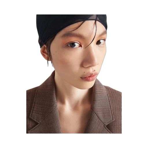 Single-breasted pinstripe wool jacket