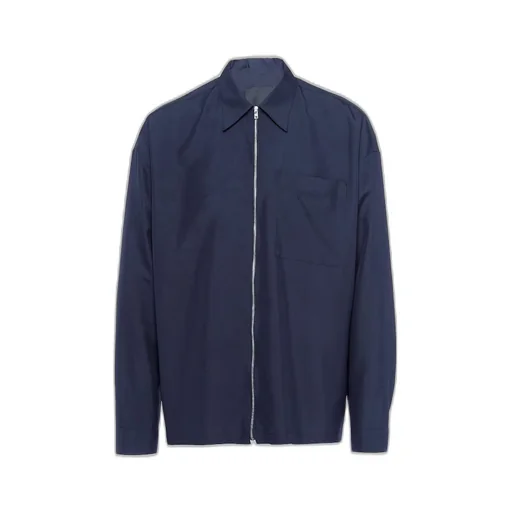 Silk shirt with zipper