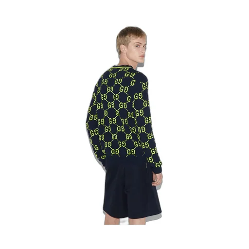 GG cotton jacquard crewneck sweater