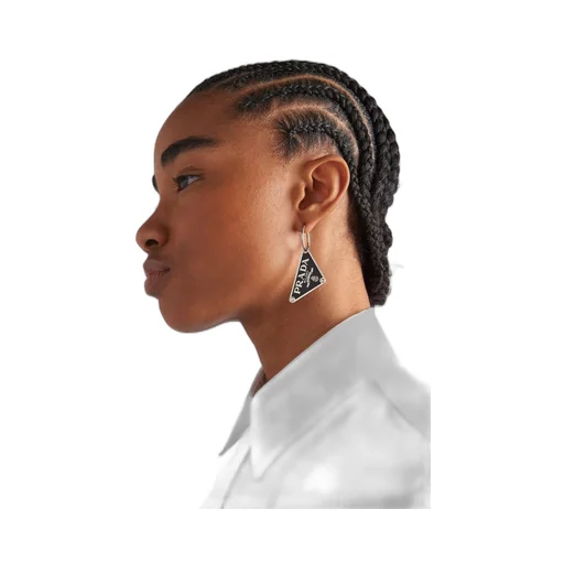 Prada Symbole pendant left earring