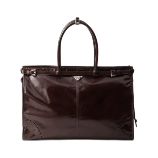 Leather tote bag